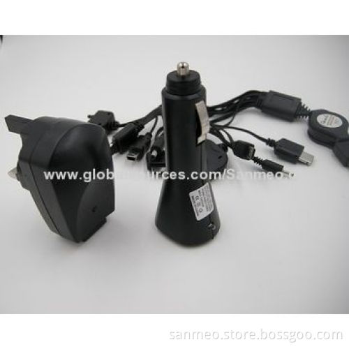USB retractable charger with cables for iPhone/SAM/LG/Nokia/Sony/HTC/Micro USBNew